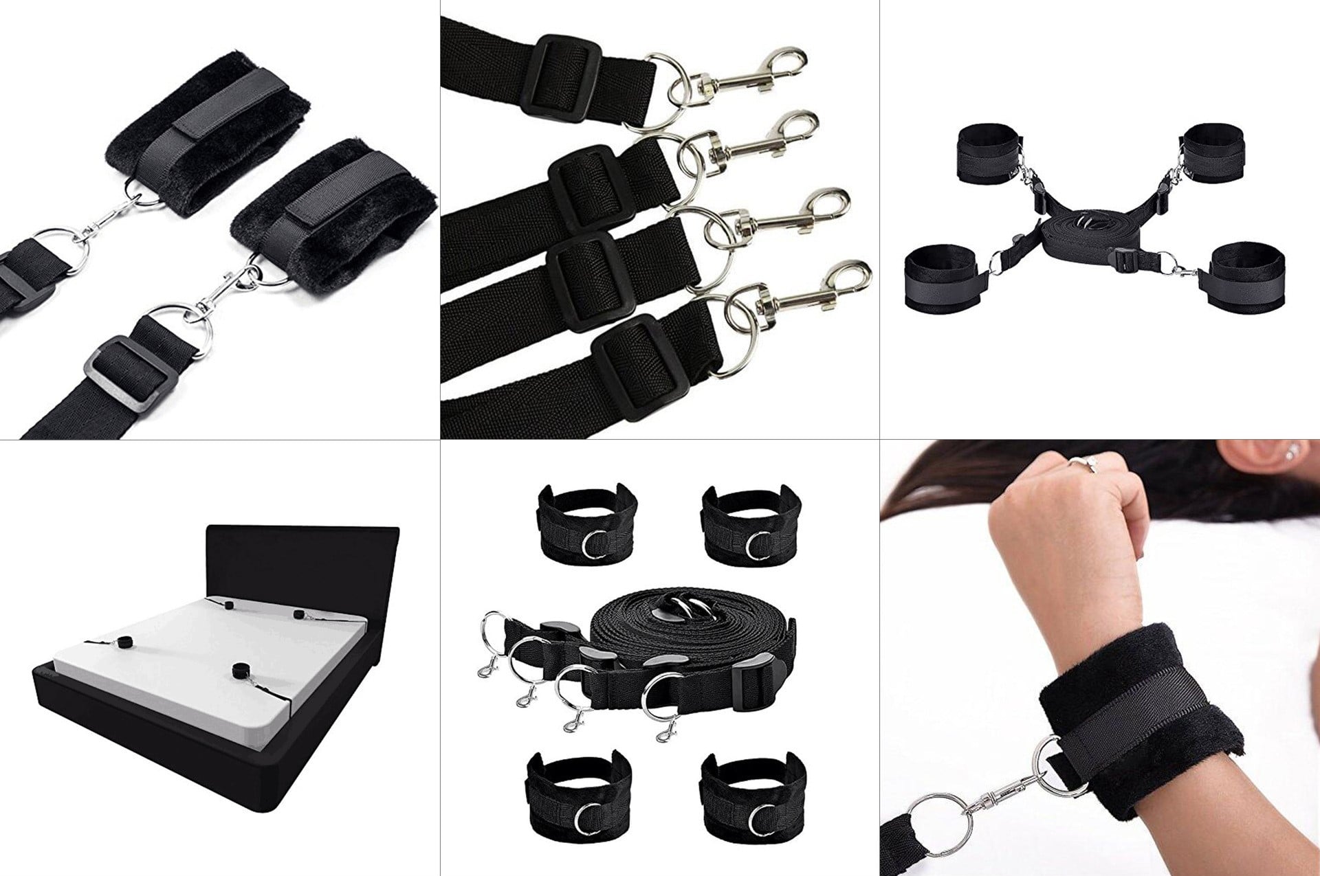 Bộ trói tay chân Bondage co dãn tốt chất liệu mềm mịn (1)