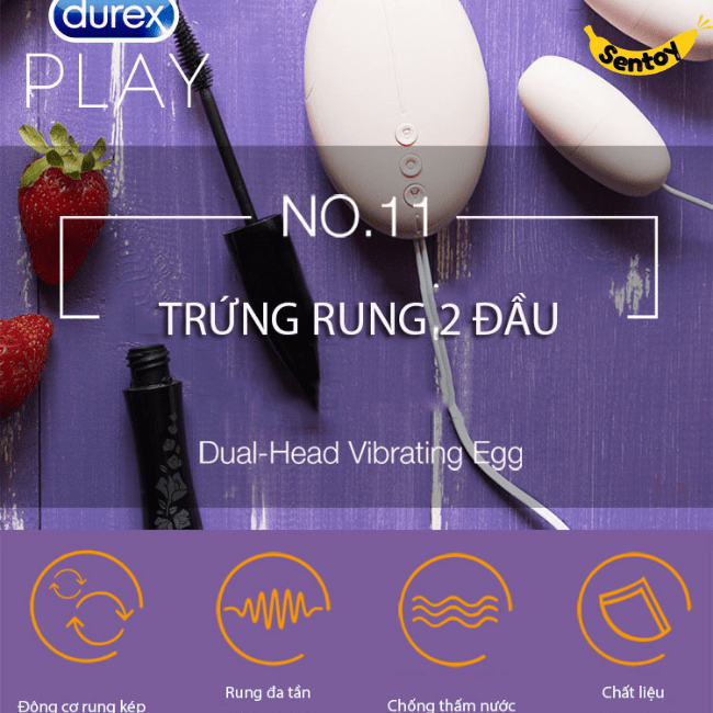 Trứng rung Durex Dual Head Vibration 2 đầu rung cực mạnh (1)