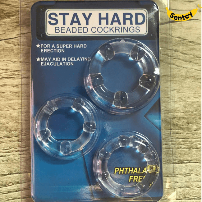 Vòng đeo silicone Stay Hard Beaded Cockrings 3 vòng đeo (2)