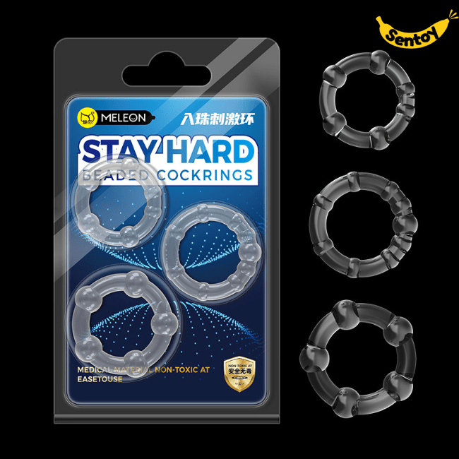 Vòng đeo silicone Stay Hard Beaded Cockrings 3 vòng đeo (5)