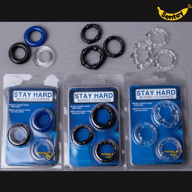 Vòng đeo silicone Stay Hard Beaded Cockrings 3 vòng đeo (7)