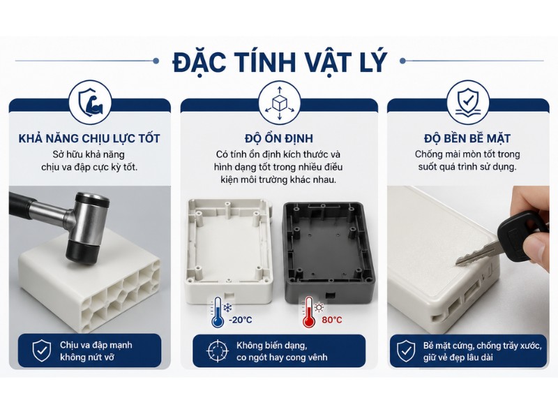 Đặc tính vật lý của nhựa ABS