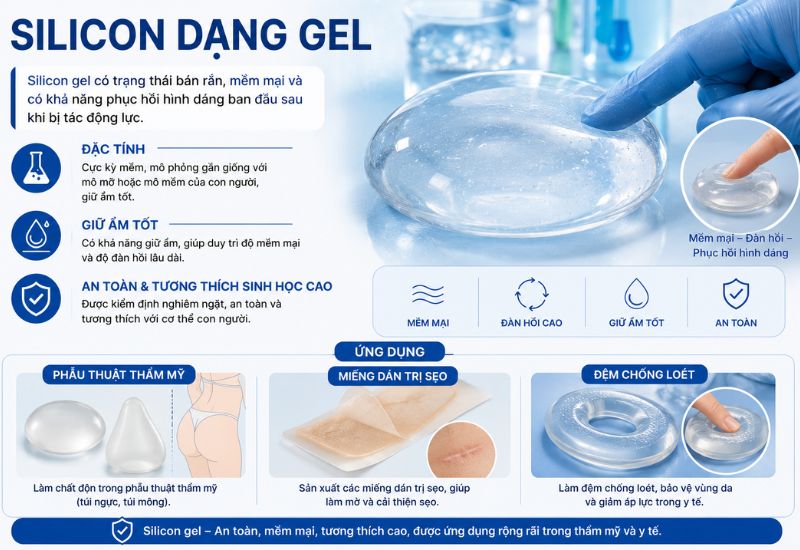 Silicon ý tế dạng gel